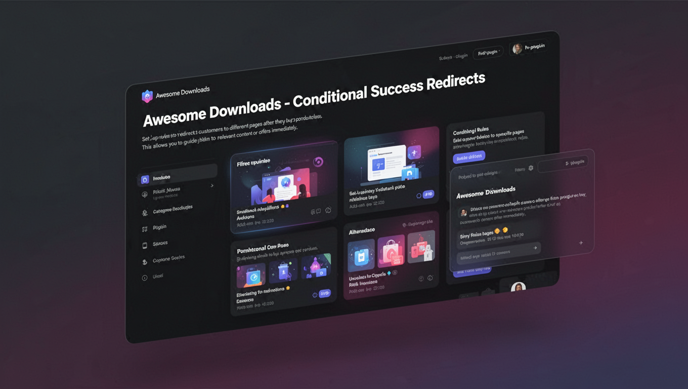 Preview of Awesome Downloads - Conditional Success Redirects