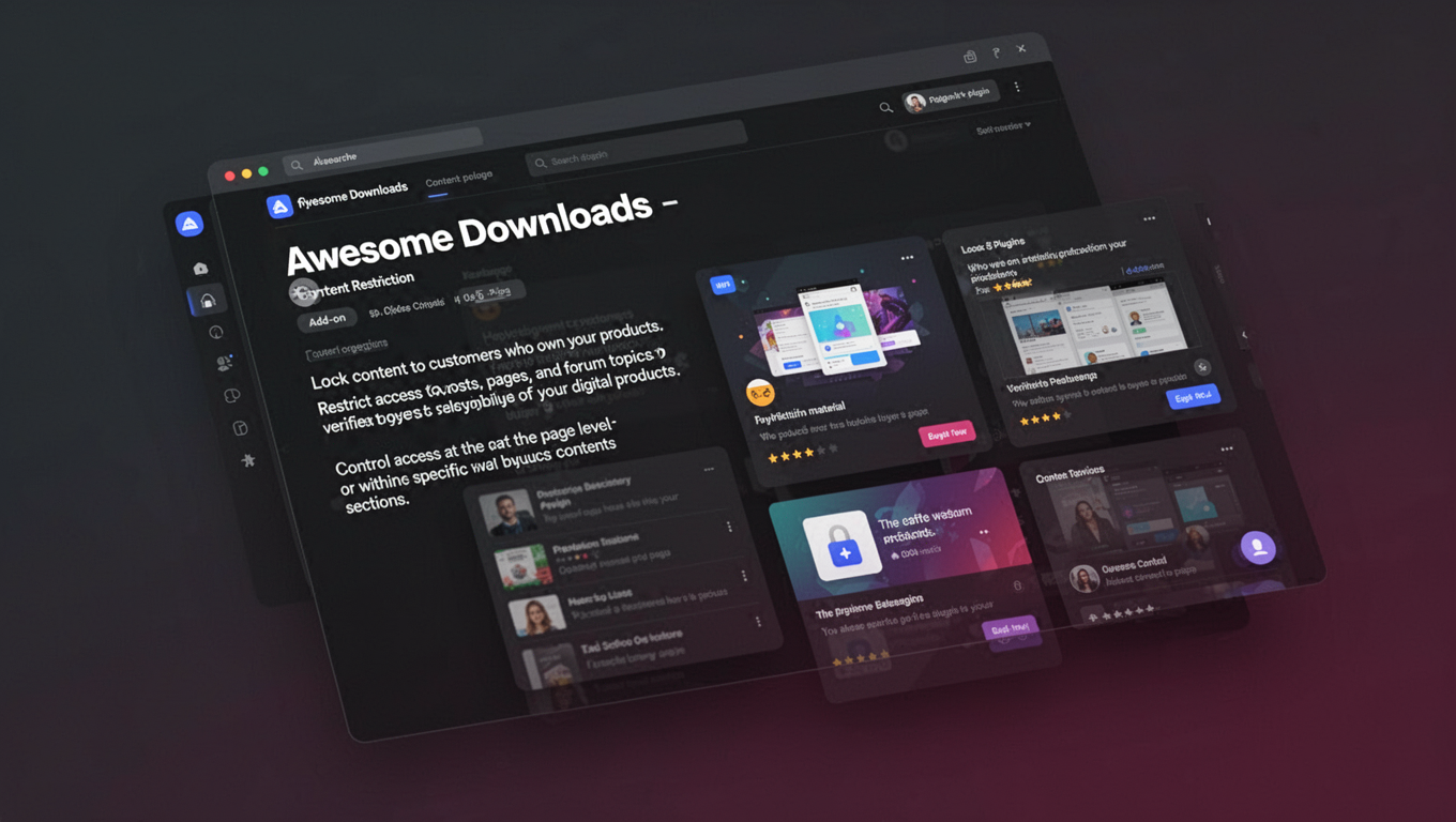 Preview of Awesome Downloads - Content Restriction
