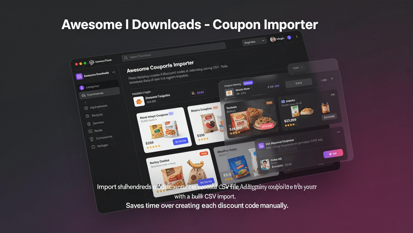 Preview of Awesome Downloads - Coupon Importer