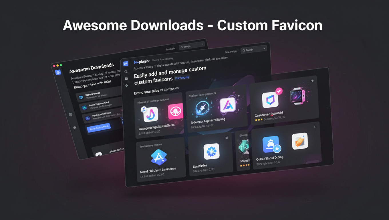 Preview of Awesome Downloads - Custom Favicon