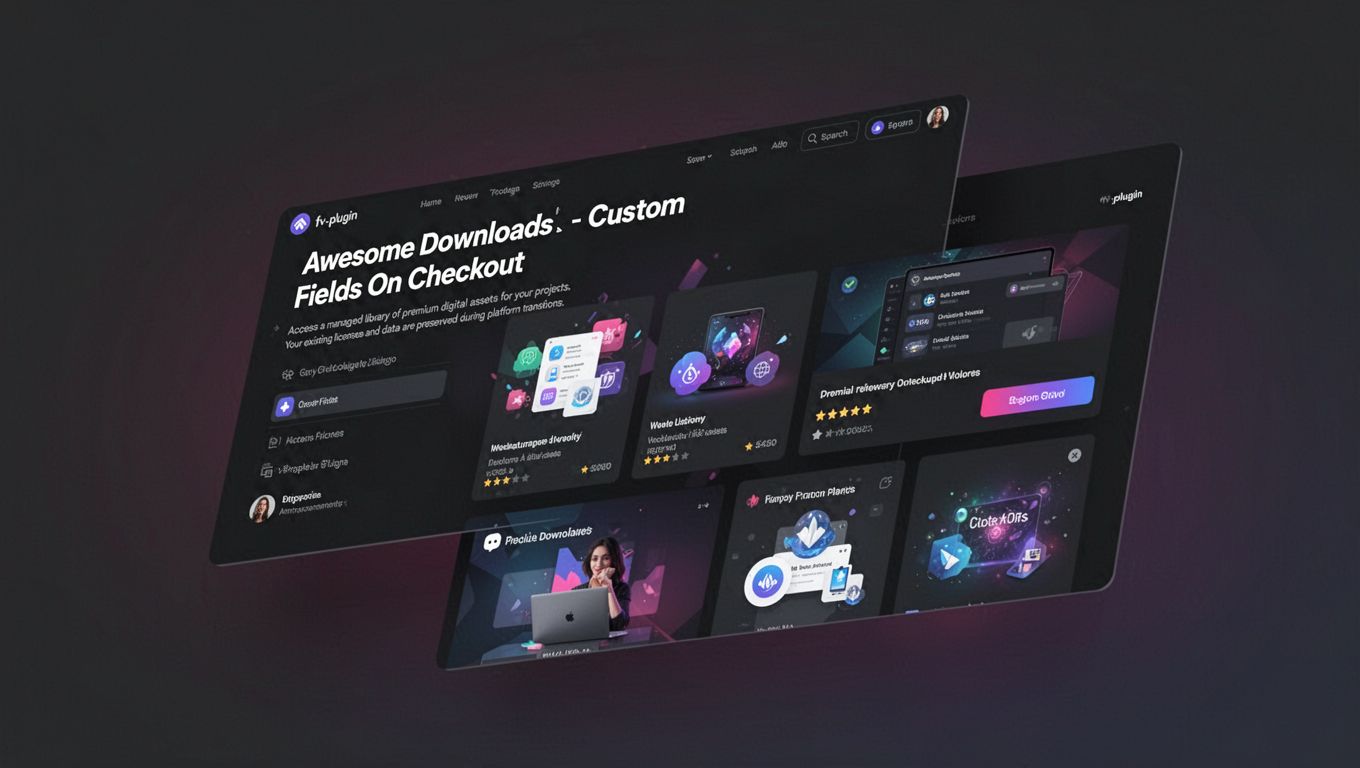 Preview of Awesome Downloads - Custom Fields On Checkout