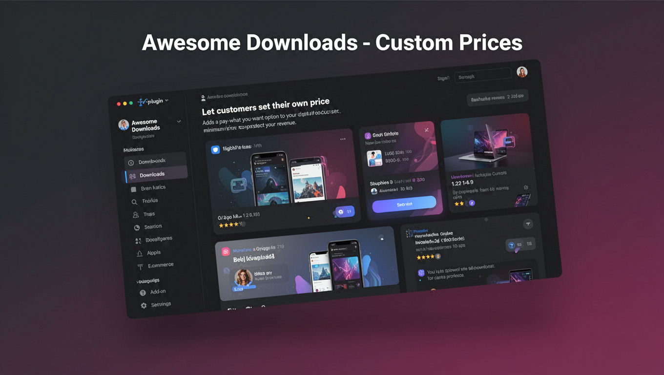 Preview of Awesome Downloads - Custom Prices