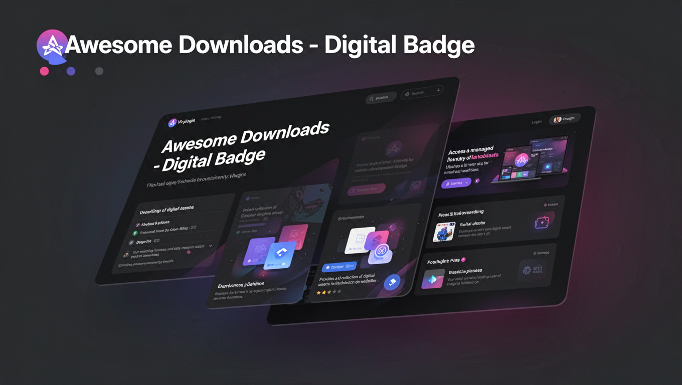 Preview of Awesome Downloads - Digital Badge