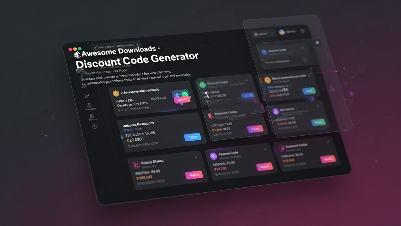Preview of Awesome Downloads - Discount Code Generator