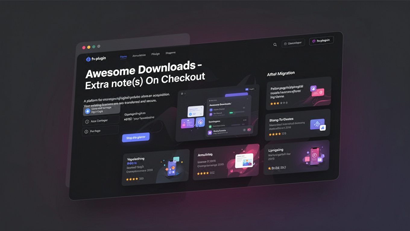 Preview of Awesome Downloads - Extra note(s) On Checkout