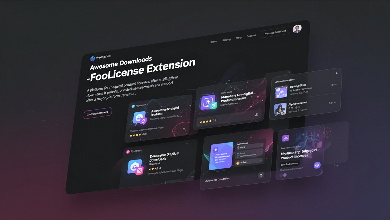 Preview of Awesome Downloads - FooLicense Extension