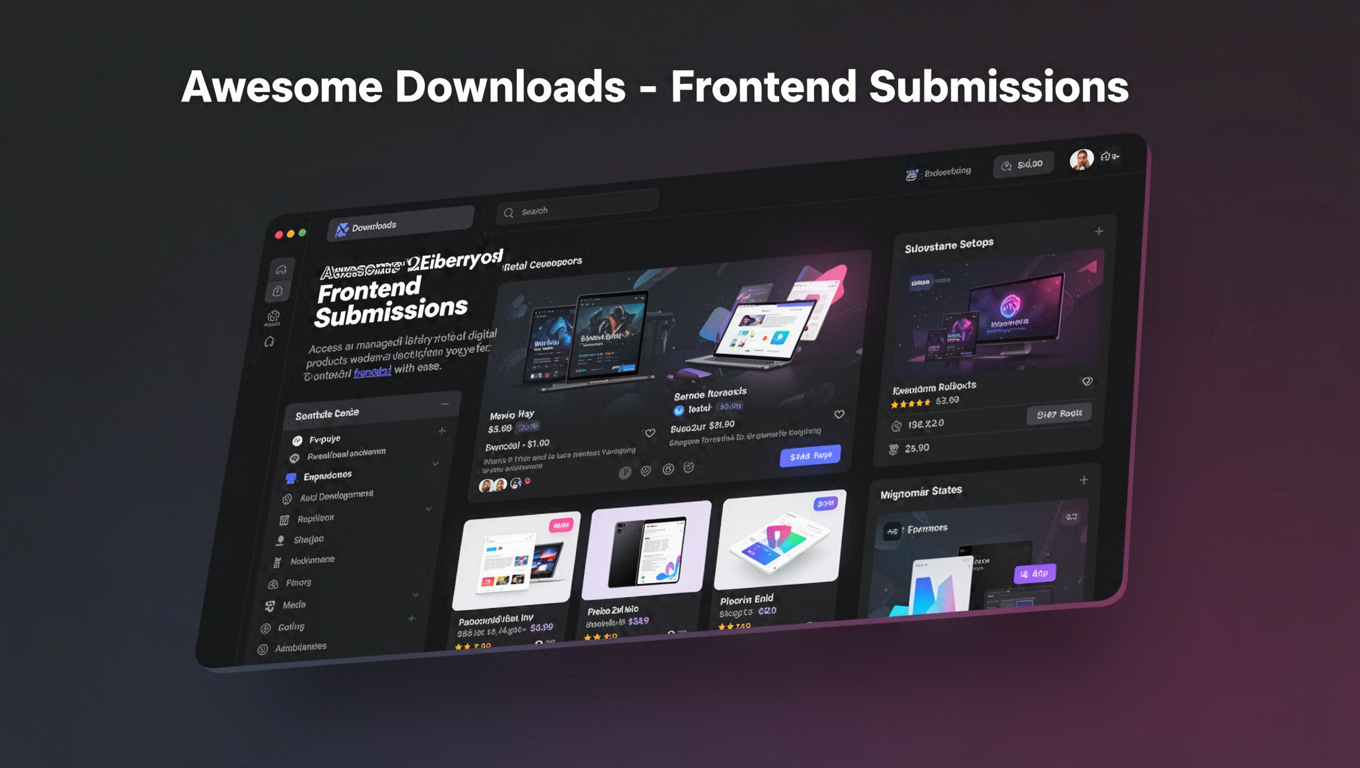 Preview of Awesome Downloads - Frontend Submissions