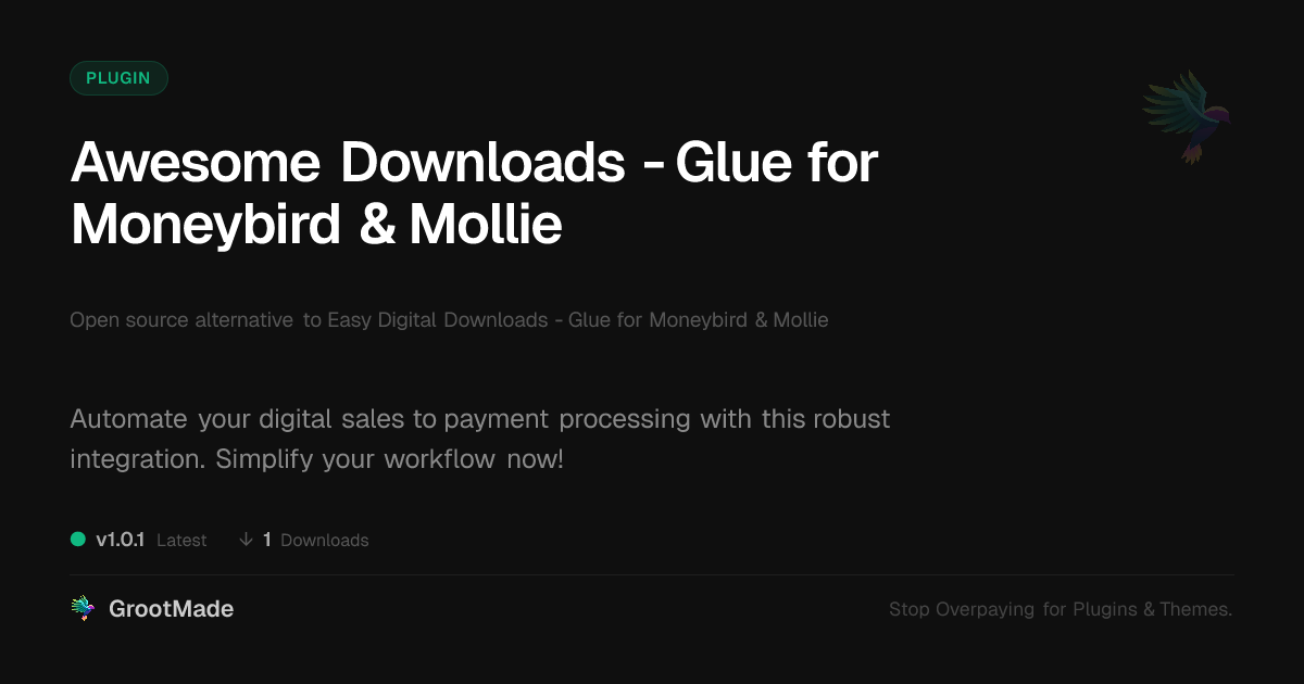 Digital Delivery Pro - Glue for Moneybird & Mollie