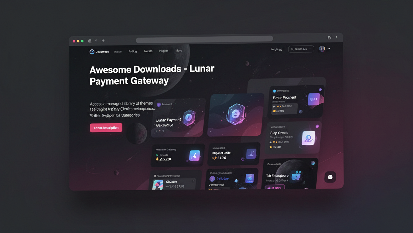 Preview of Awesome Downloads - Lunar Payment Gateway