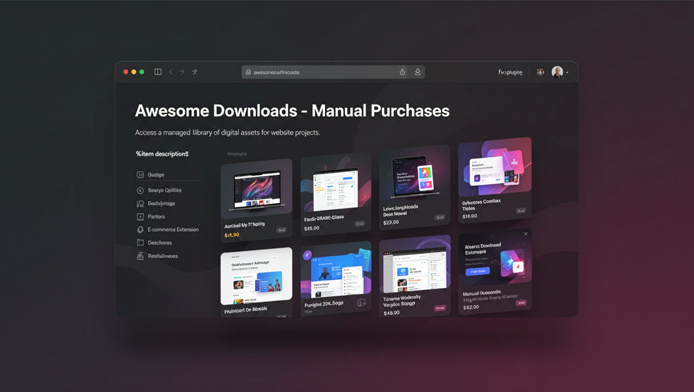 Preview of Awesome Downloads - Manual Purchases