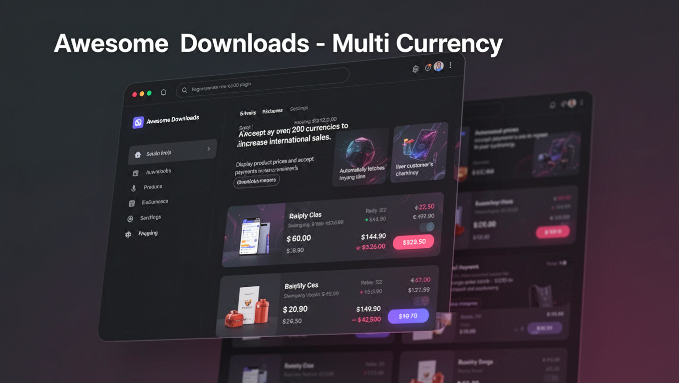 Preview of Awesome Downloads - Multi Currency
