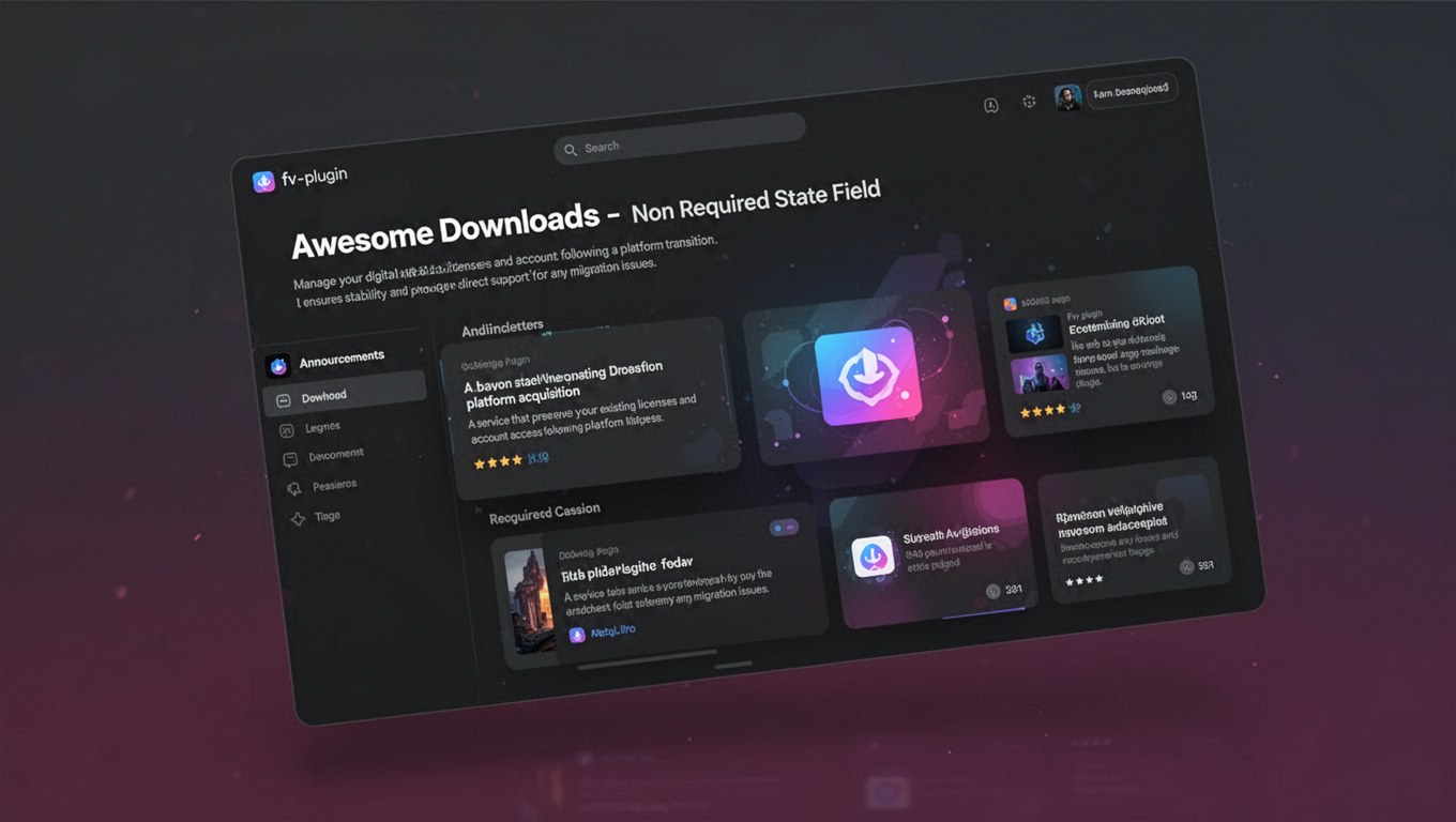 Preview of Awesome Downloads - Non Required State Field