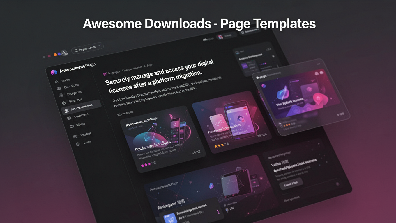 Preview of Awesome Downloads - Page Templates