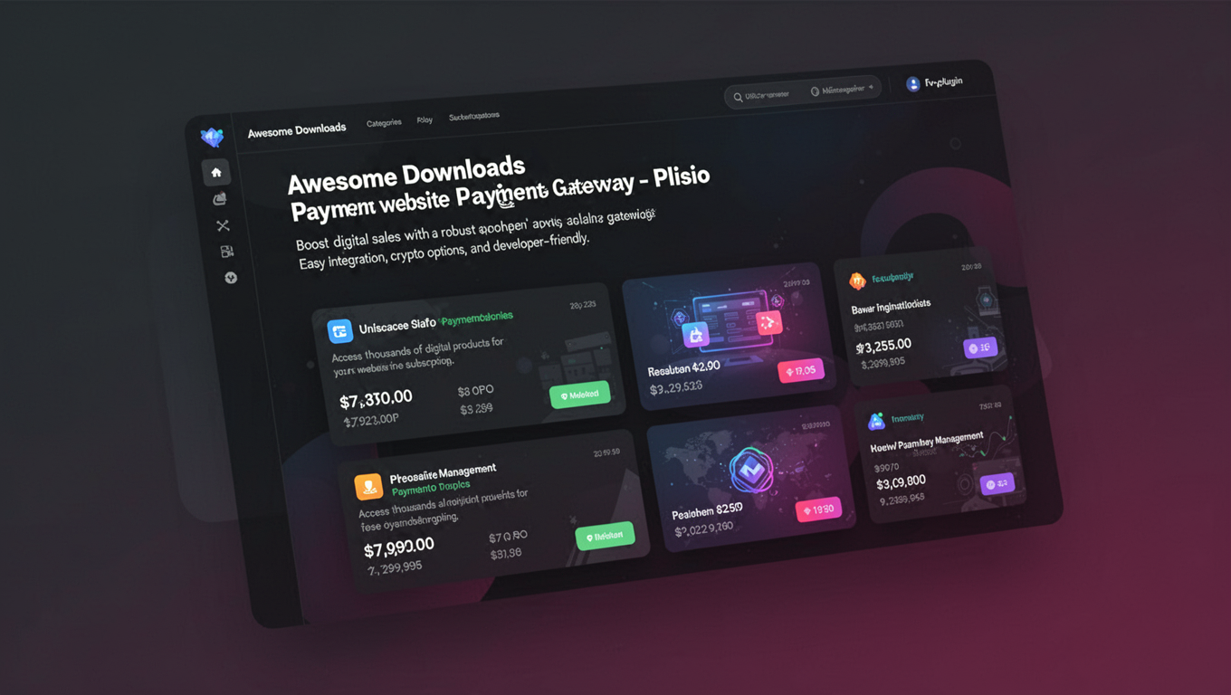 Preview of Awesome Downloads Payment Gateway - Plisio