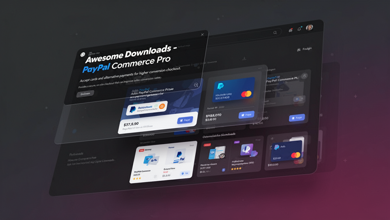 Preview of Awesome Downloads - PayPal Commerce Pro