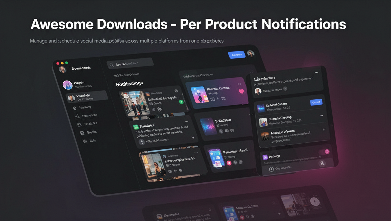 Preview of Awesome Downloads - Per Product Notifications
