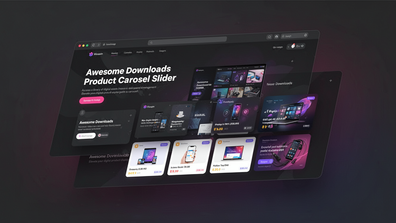 Preview of Awesome Downloads Product Carousel Slider