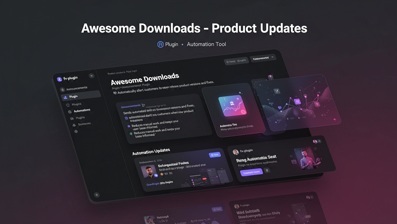 Preview of Awesome Downloads - Product Updates