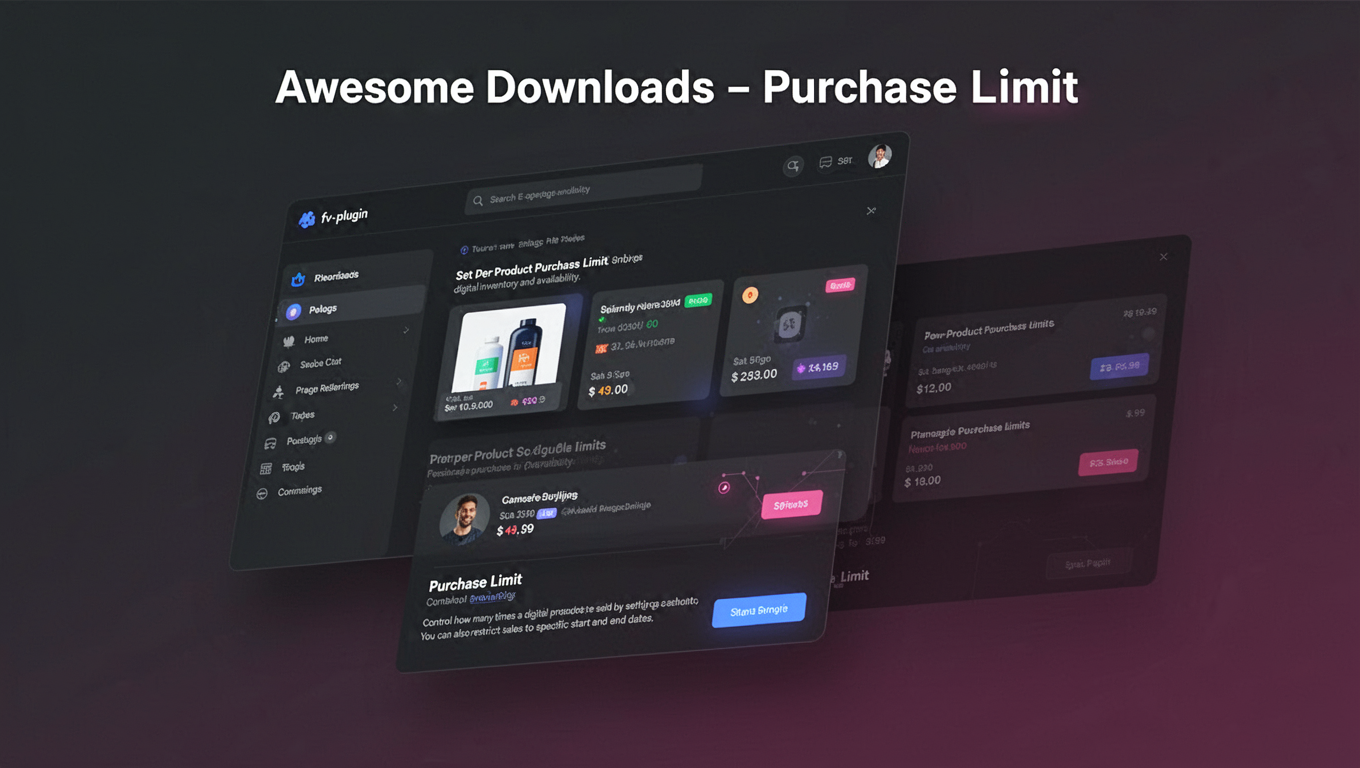 Preview of Awesome Downloads - Purchase Limit