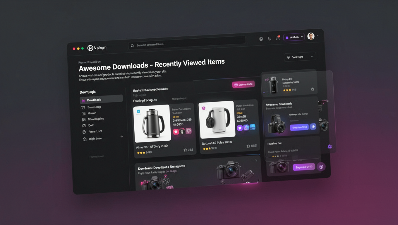 Preview of Awesome Downloads - Recently Viewed Items