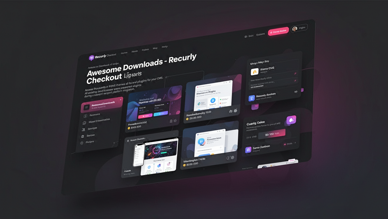 Preview of Awesome Downloads - Recur.ly Checkout