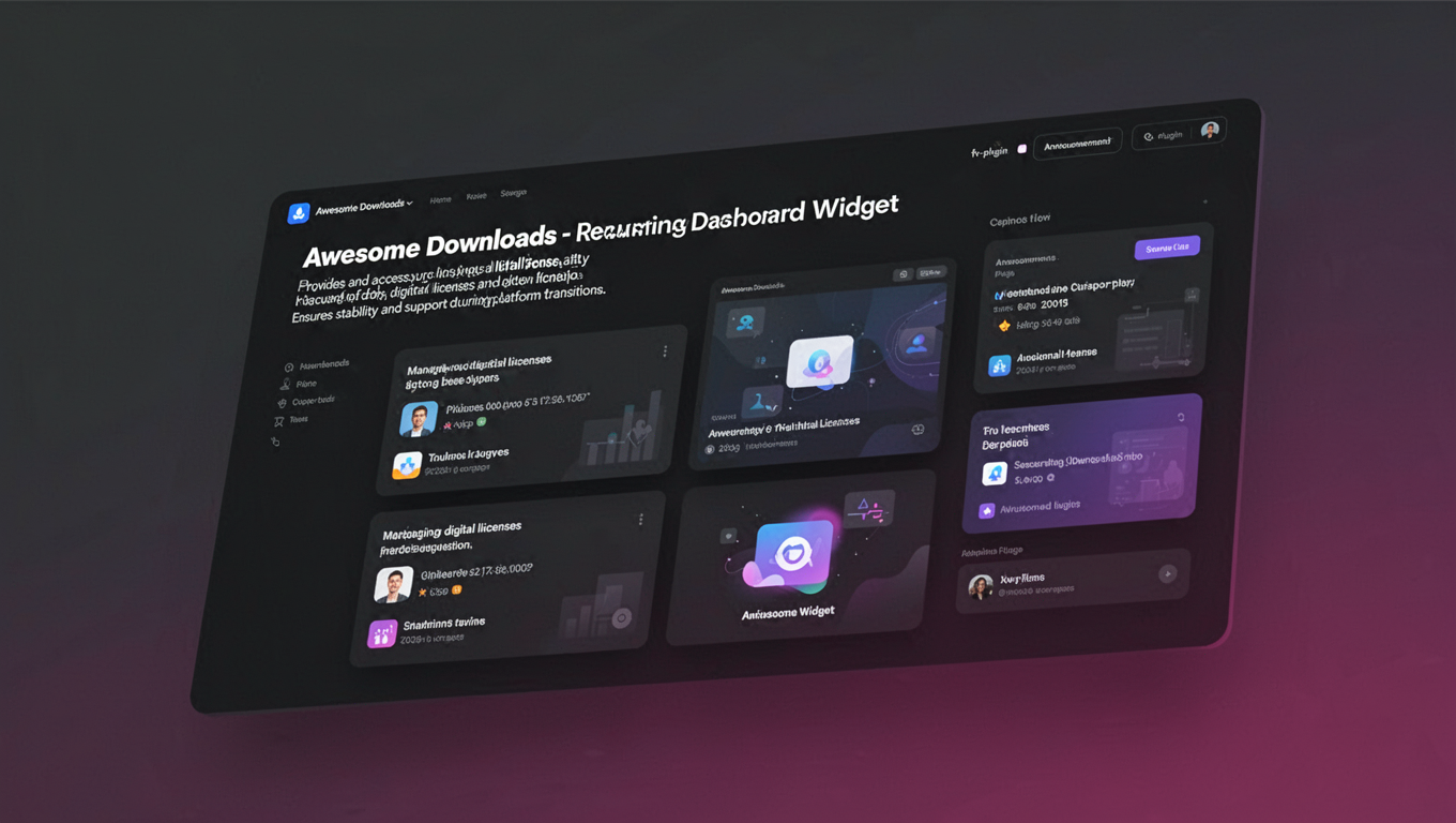 Preview of Awesome Downloads - Recurring Dashboard Widget