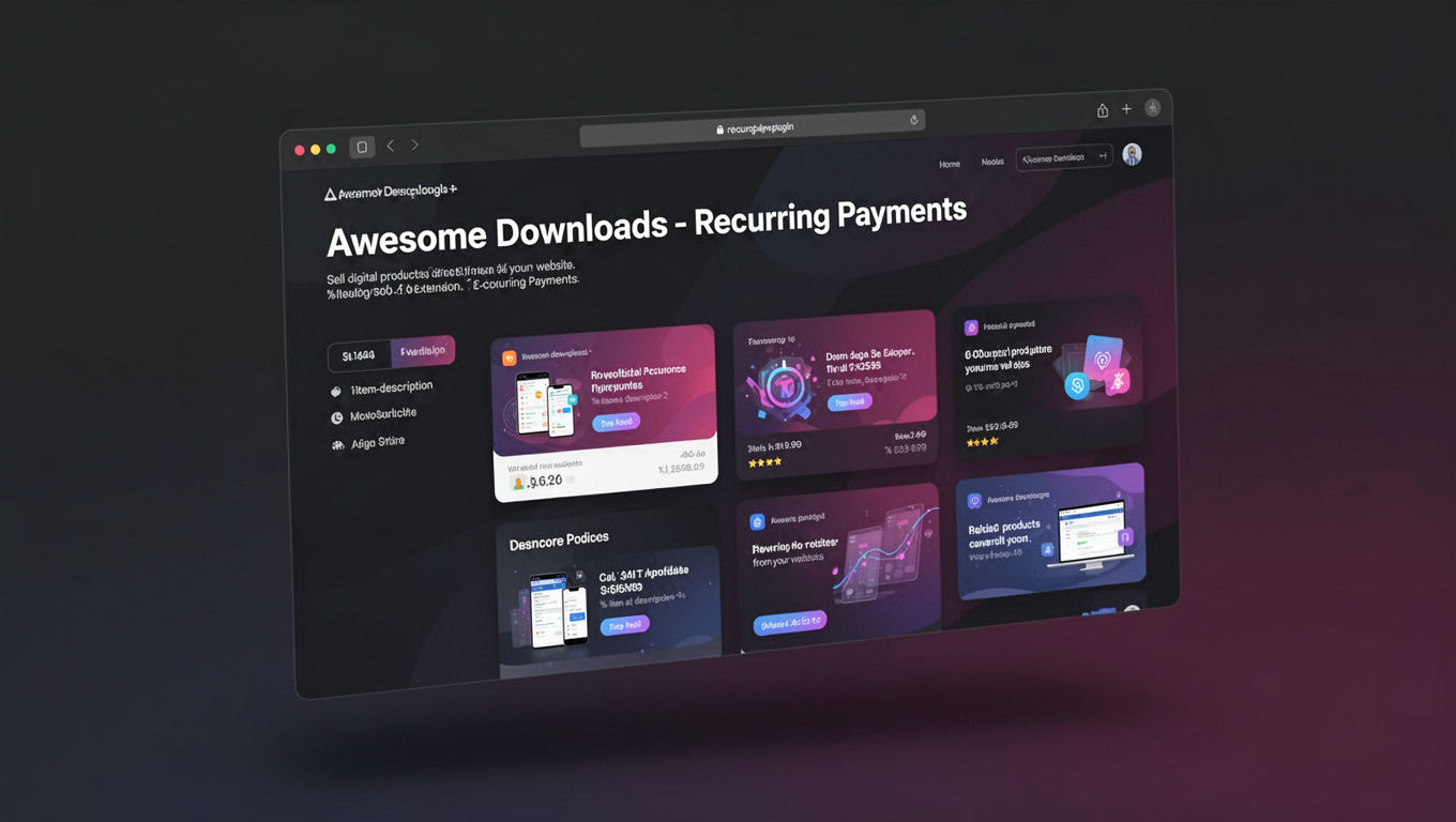 Preview of Awesome Downloads - Recurring Payments