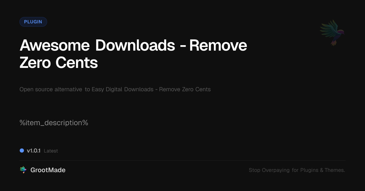 Preview of Awesome Downloads - Remove Zero Cents