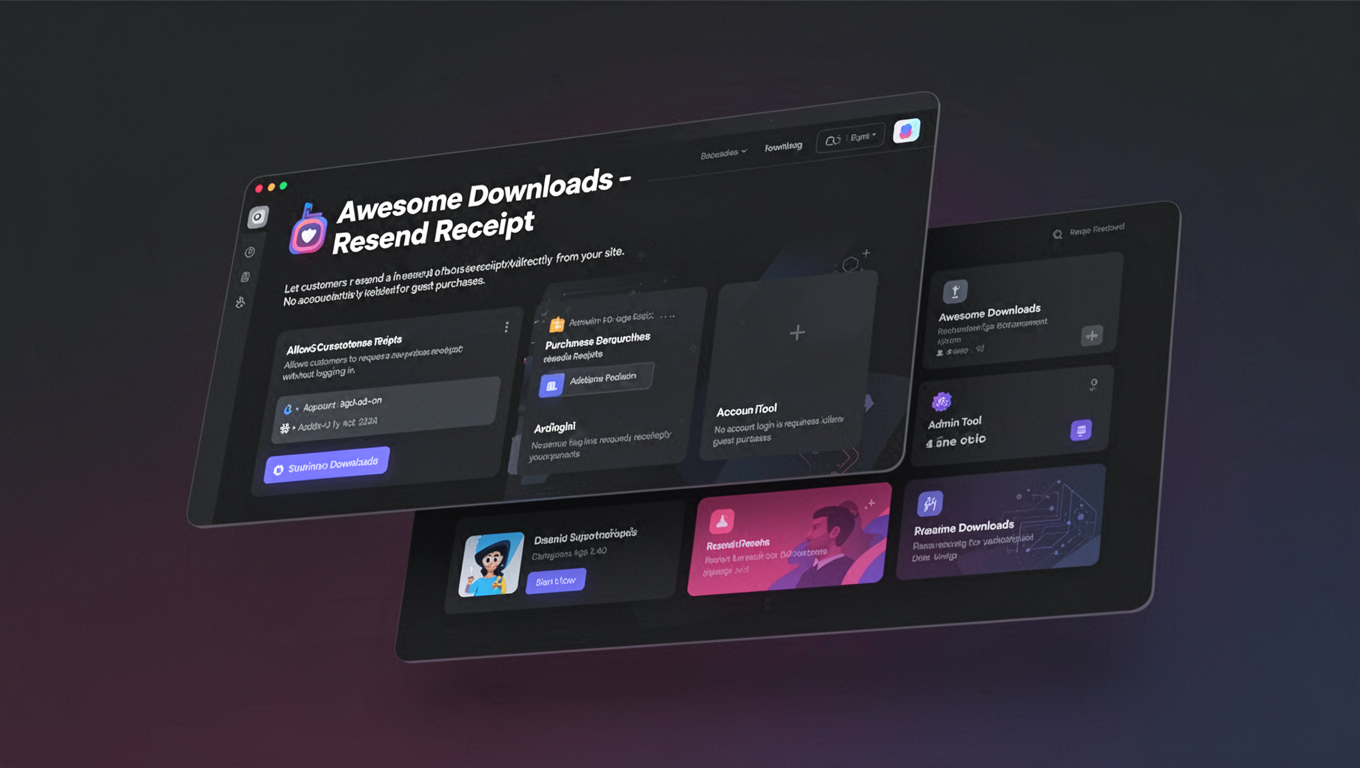 Preview of Awesome Downloads - Resend Receipt