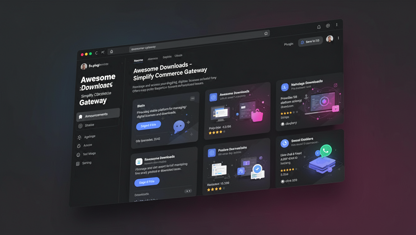 Preview of Awesome Downloads - Simplify Commerce Gateway