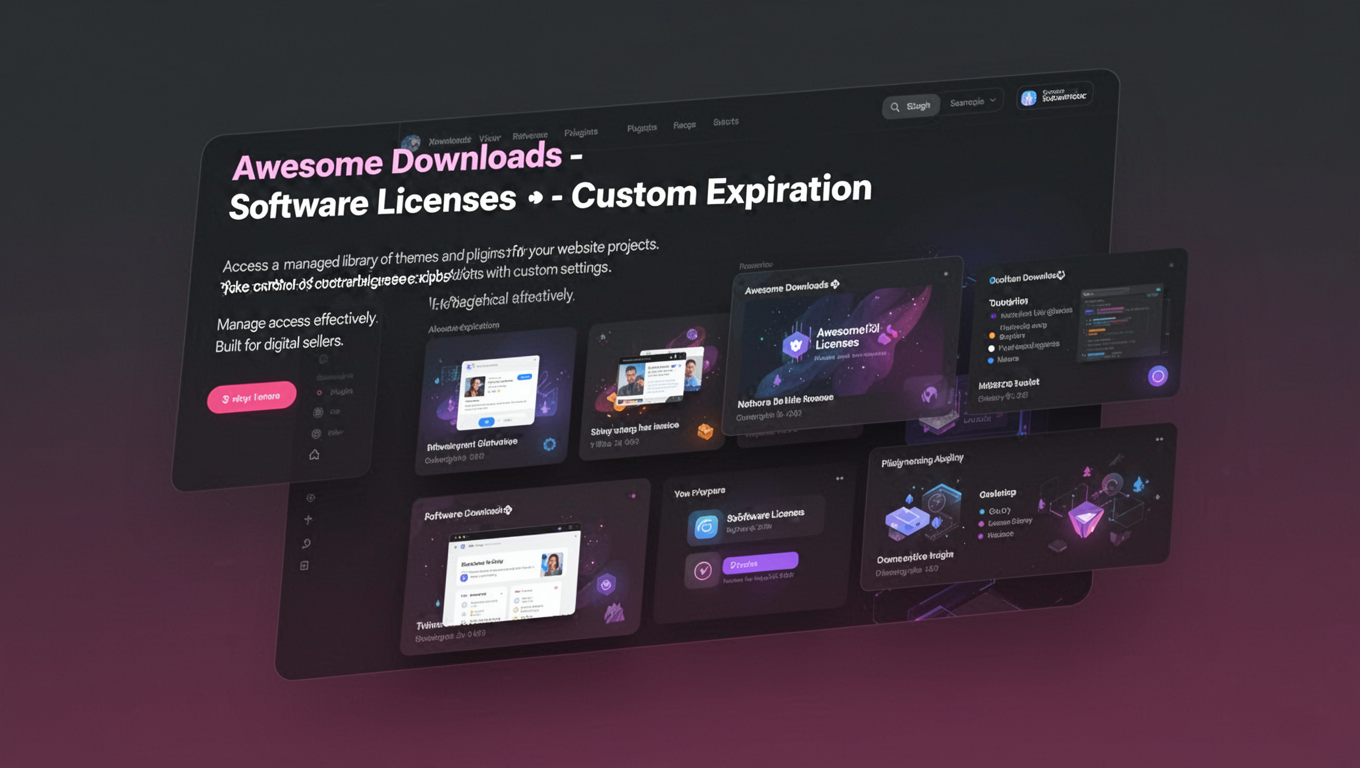 Preview of Awesome Downloads - Software Licenses - Custom Expiration