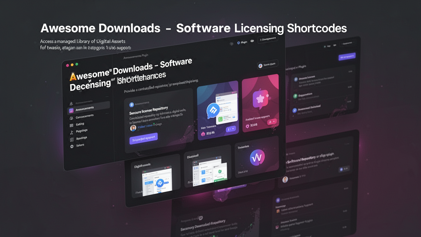 Preview of Awesome Downloads - Software Licensing Shortcodes