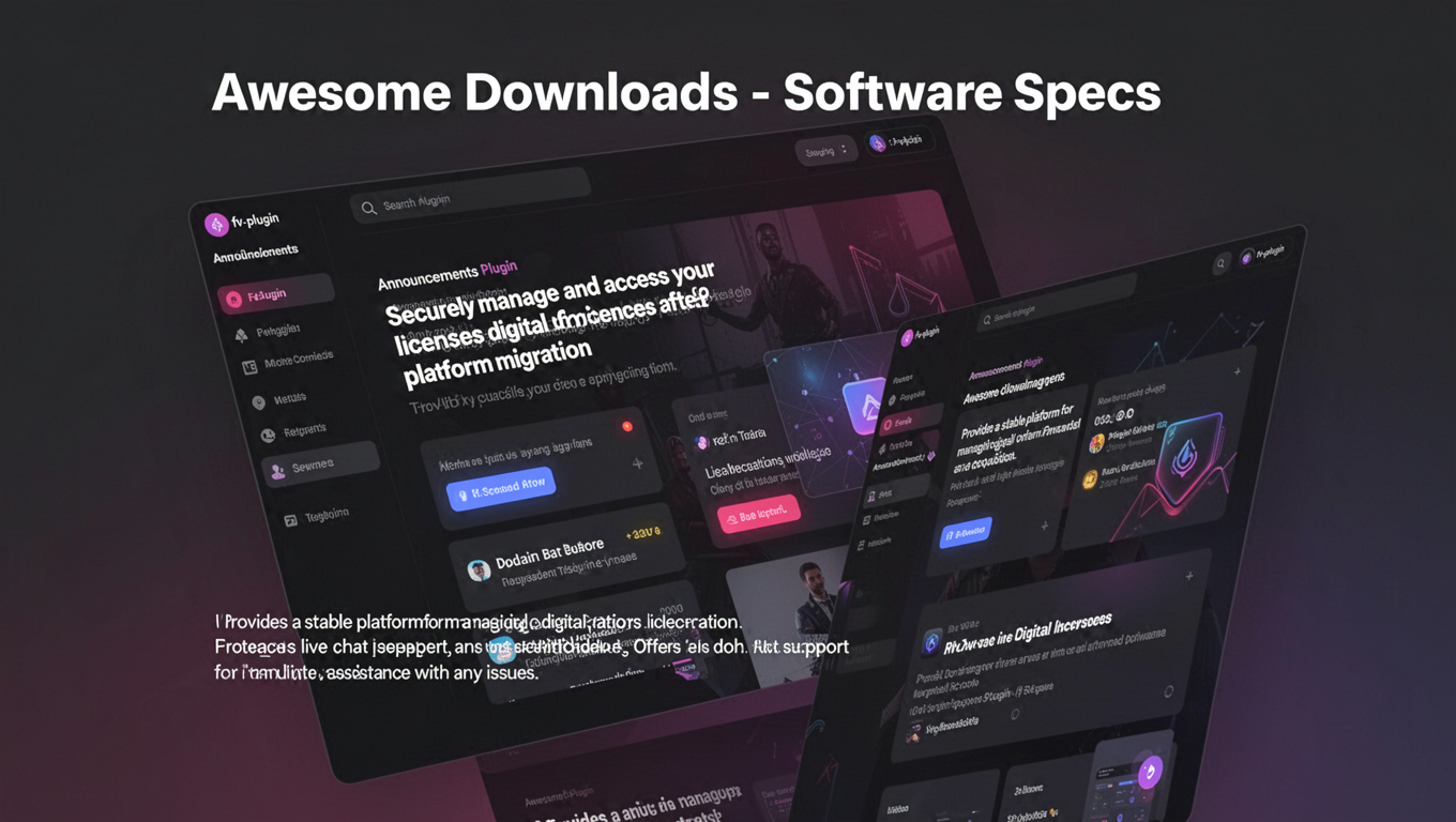 Preview of Awesome Downloads - Software Specs