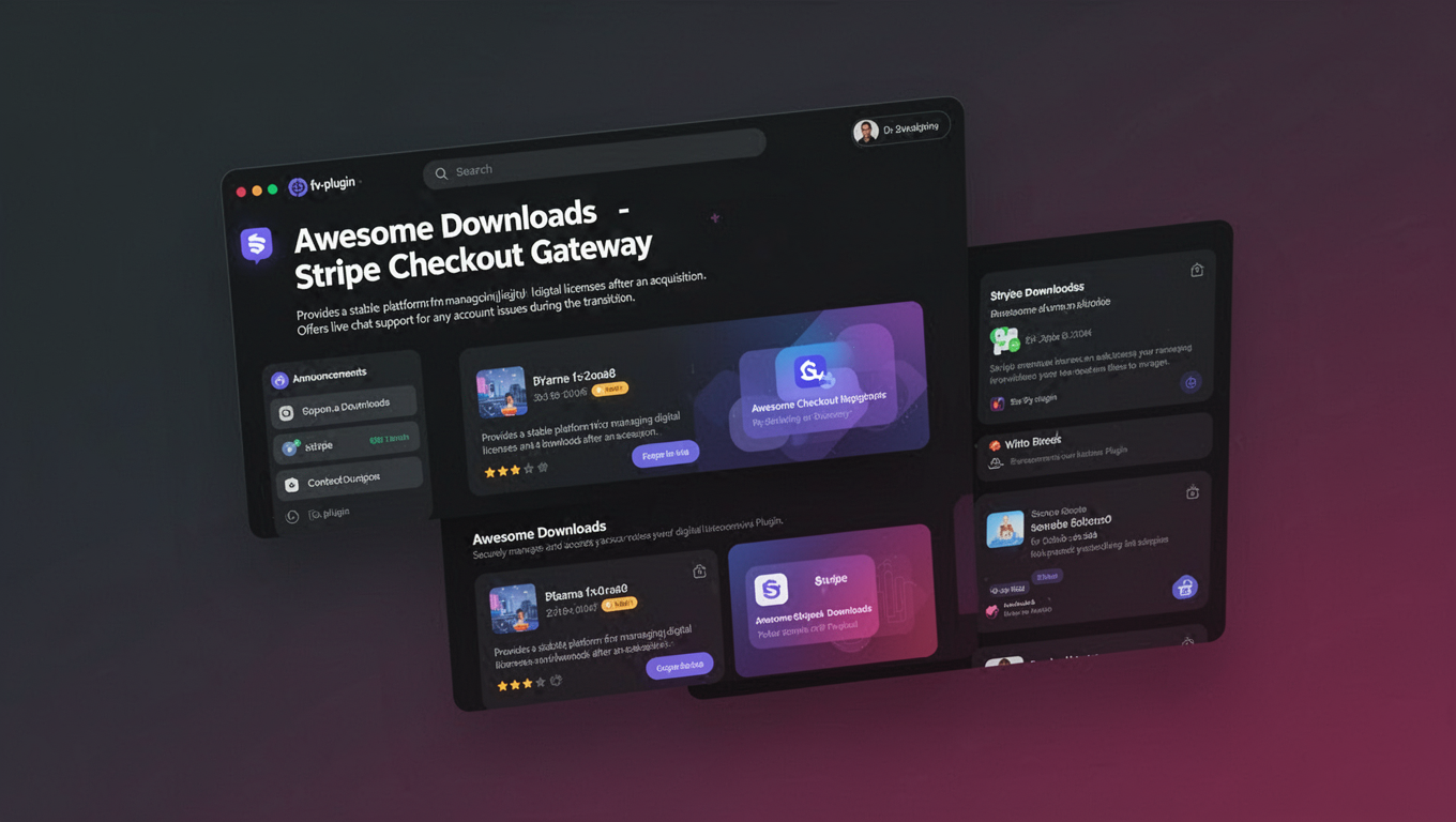 Preview of Awesome Downloads - Stripe Checkout Gateway