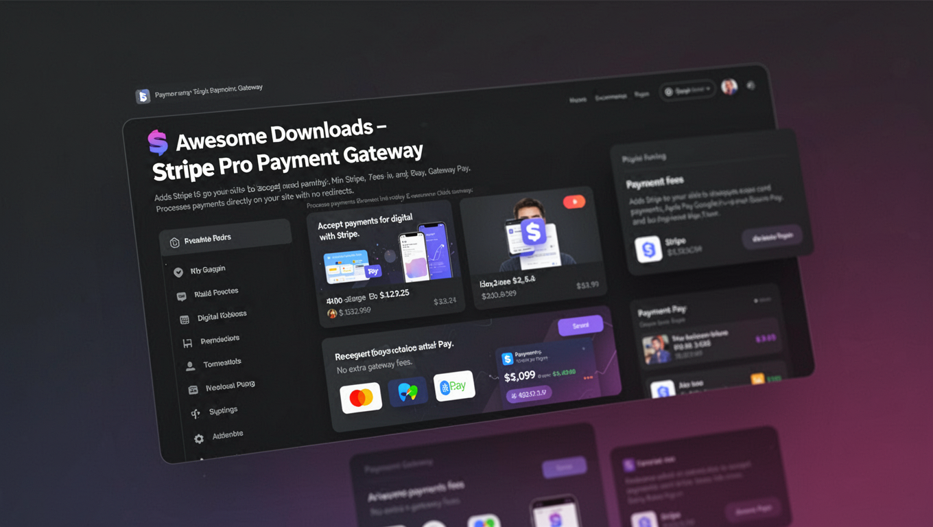 Preview of Awesome Downloads - Stripe Pro Payment Gateway