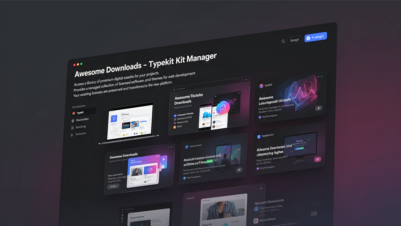 Preview of Awesome Downloads - Typekit Kit Manager