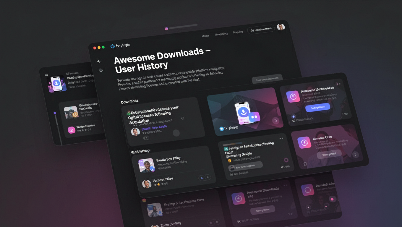 Preview of Awesome Downloads - User History