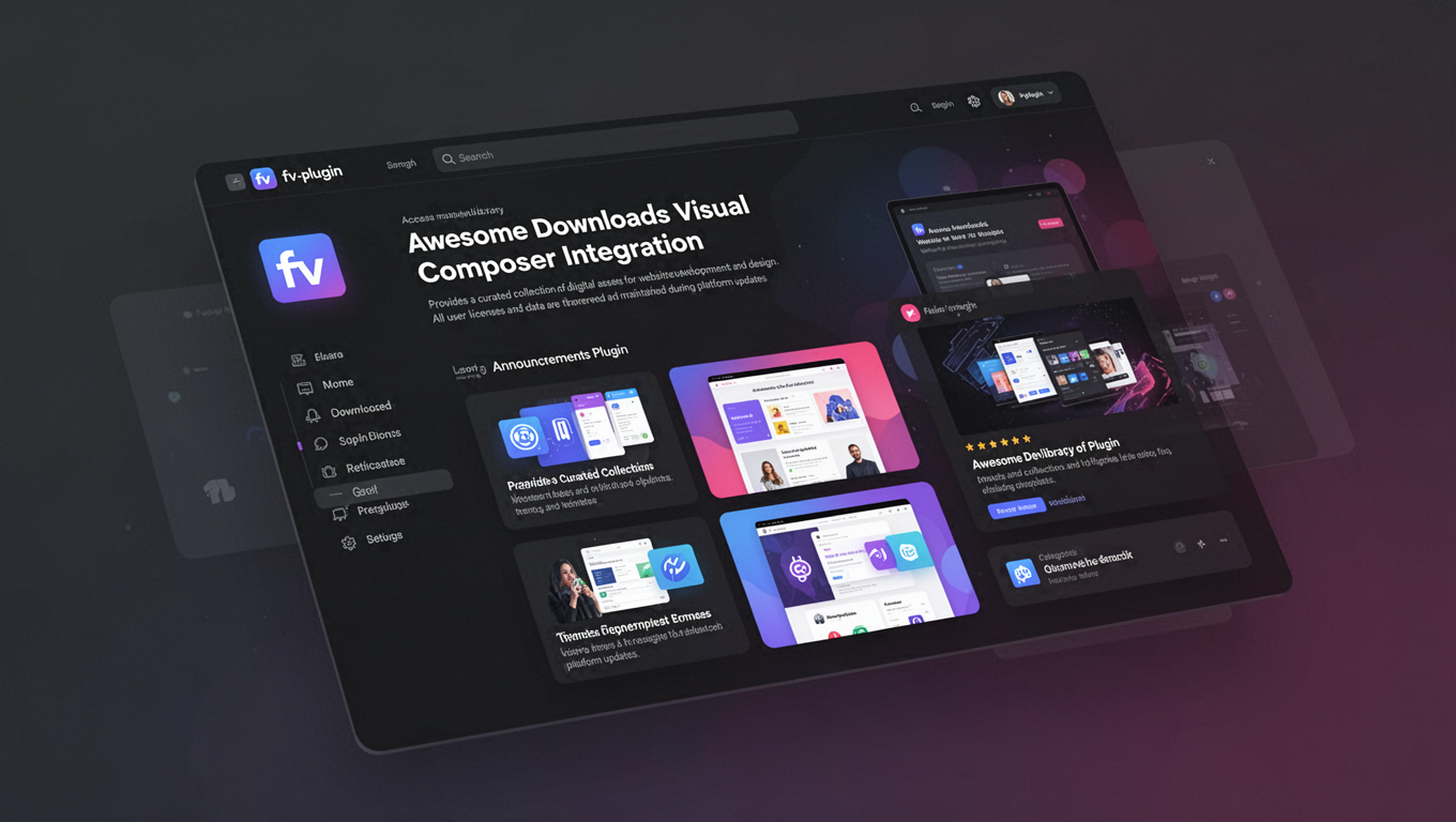 Preview of Awesome Downloads Visual Composer Integration