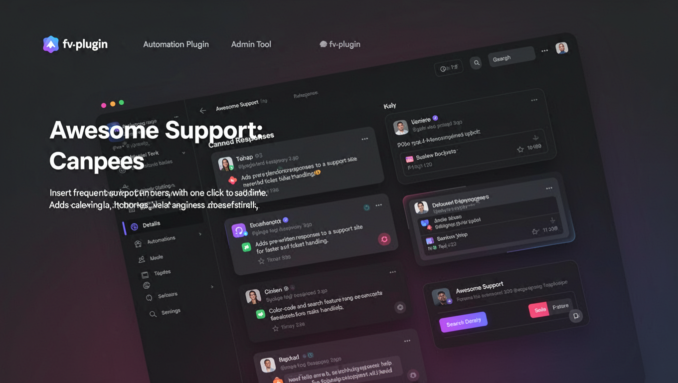 Preview of Awesome Support: Canned Responses