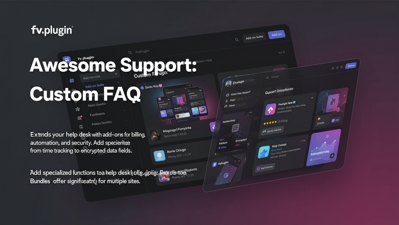 Preview of Awesome Support: Custom FAQ