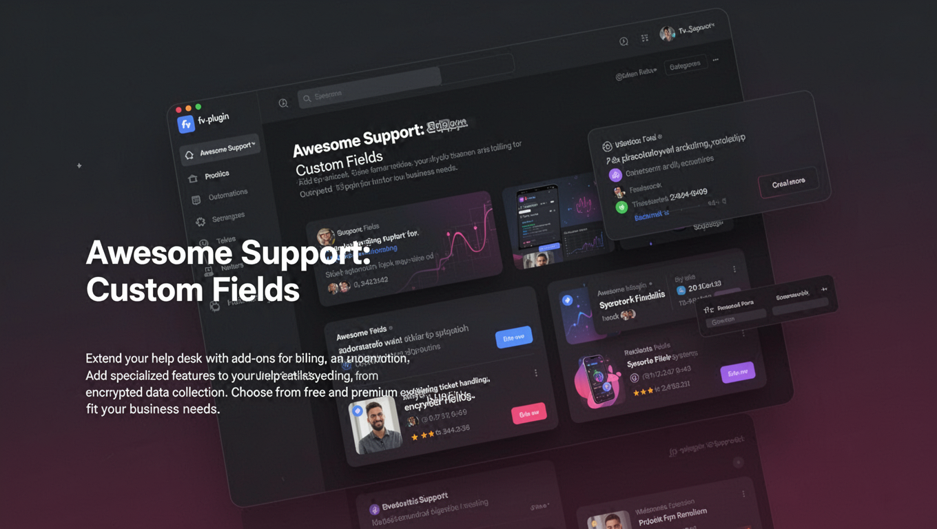 Preview of Awesome Support: Custom Fields