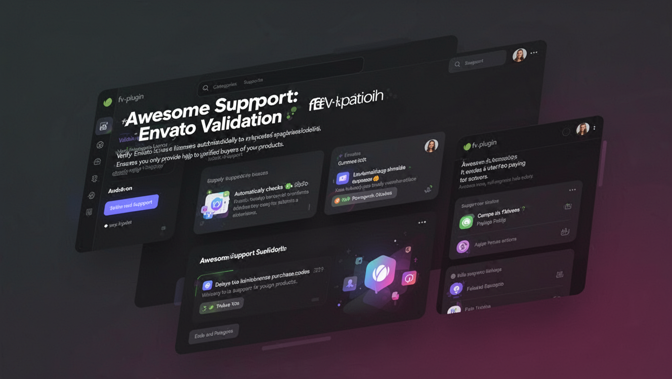Preview of Awesome Support: Envato Validation