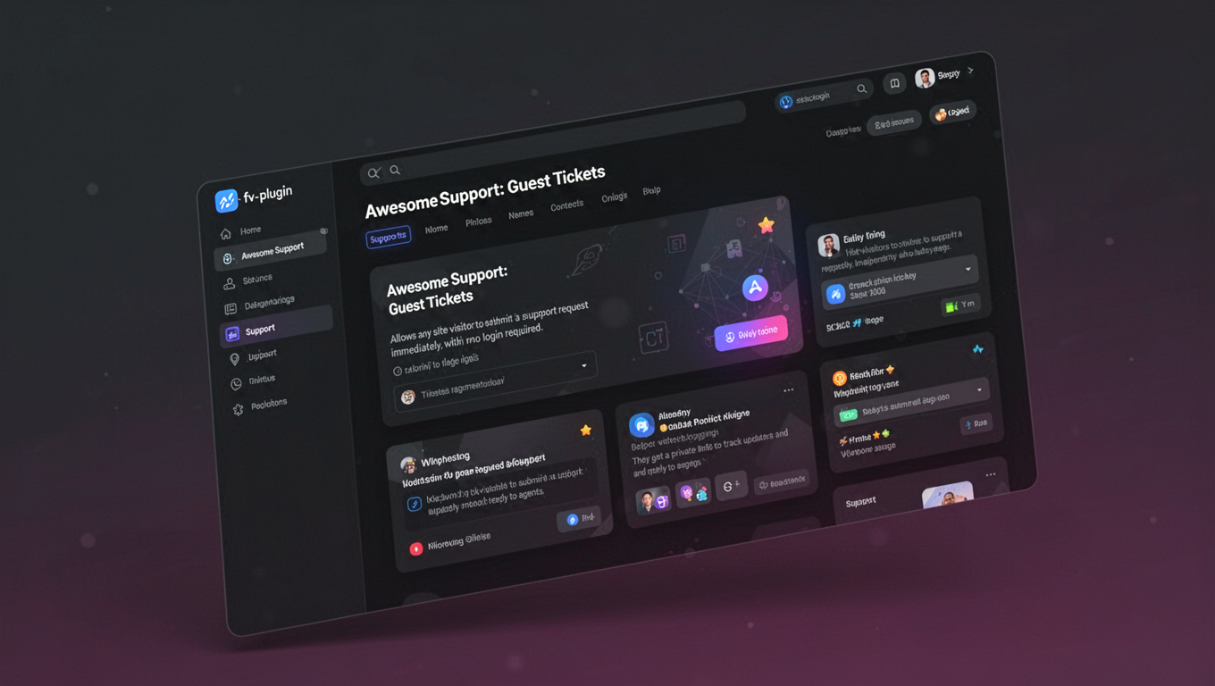 Preview of Awesome Support: Guest Tickets