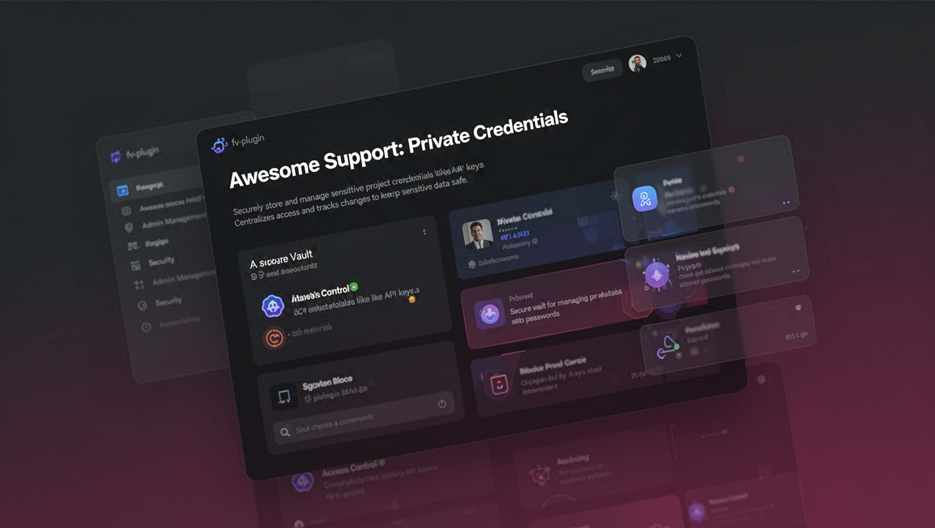 Preview of Awesome Support: Private Credentials