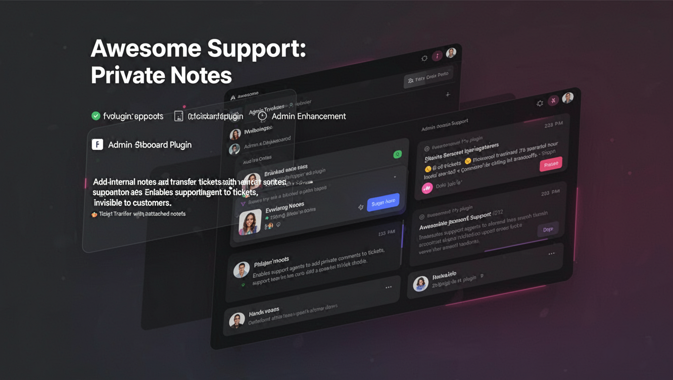 Preview of Awesome Support: Private Notes
