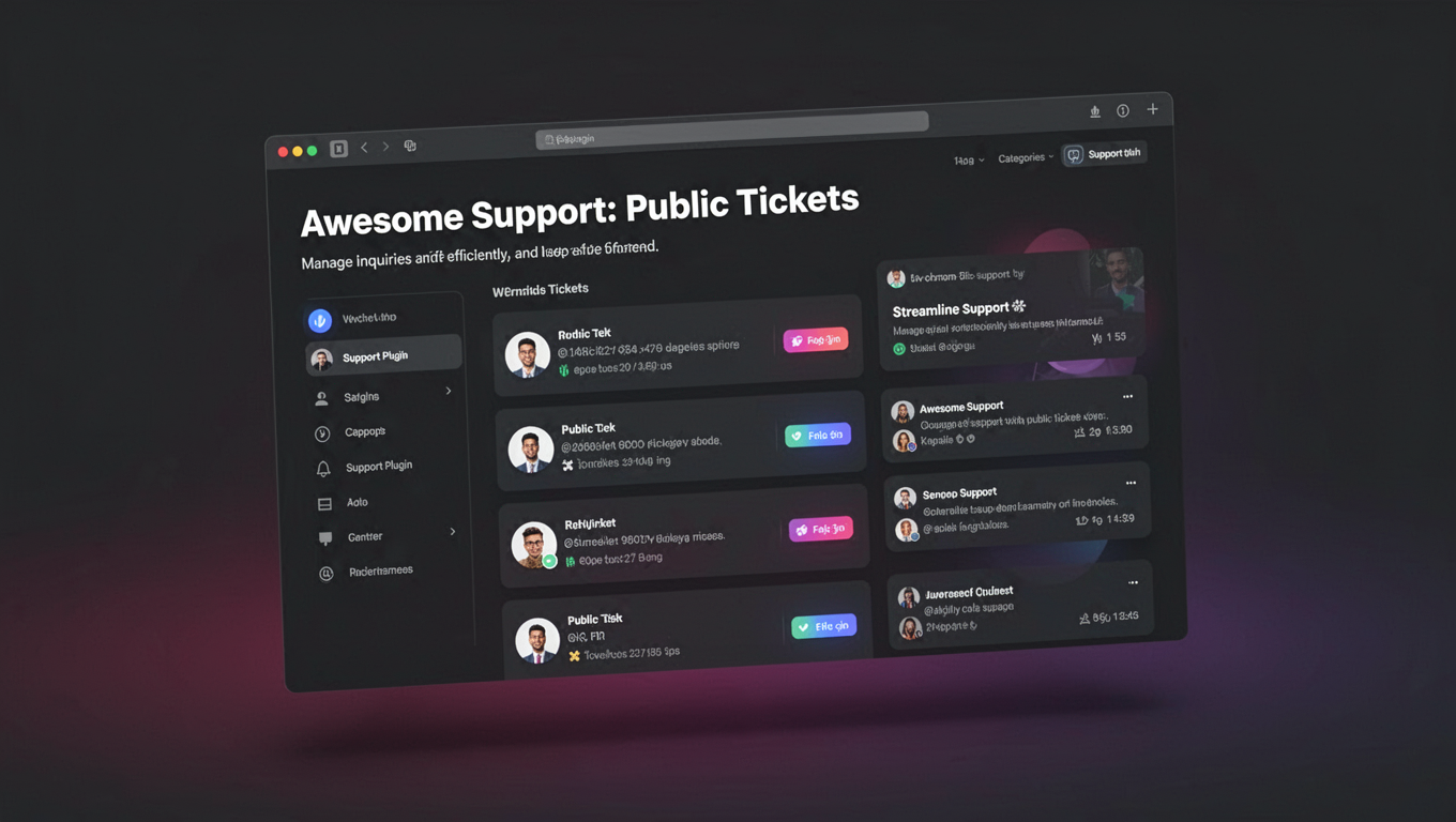 Preview of Awesome Support: Public Tickets
