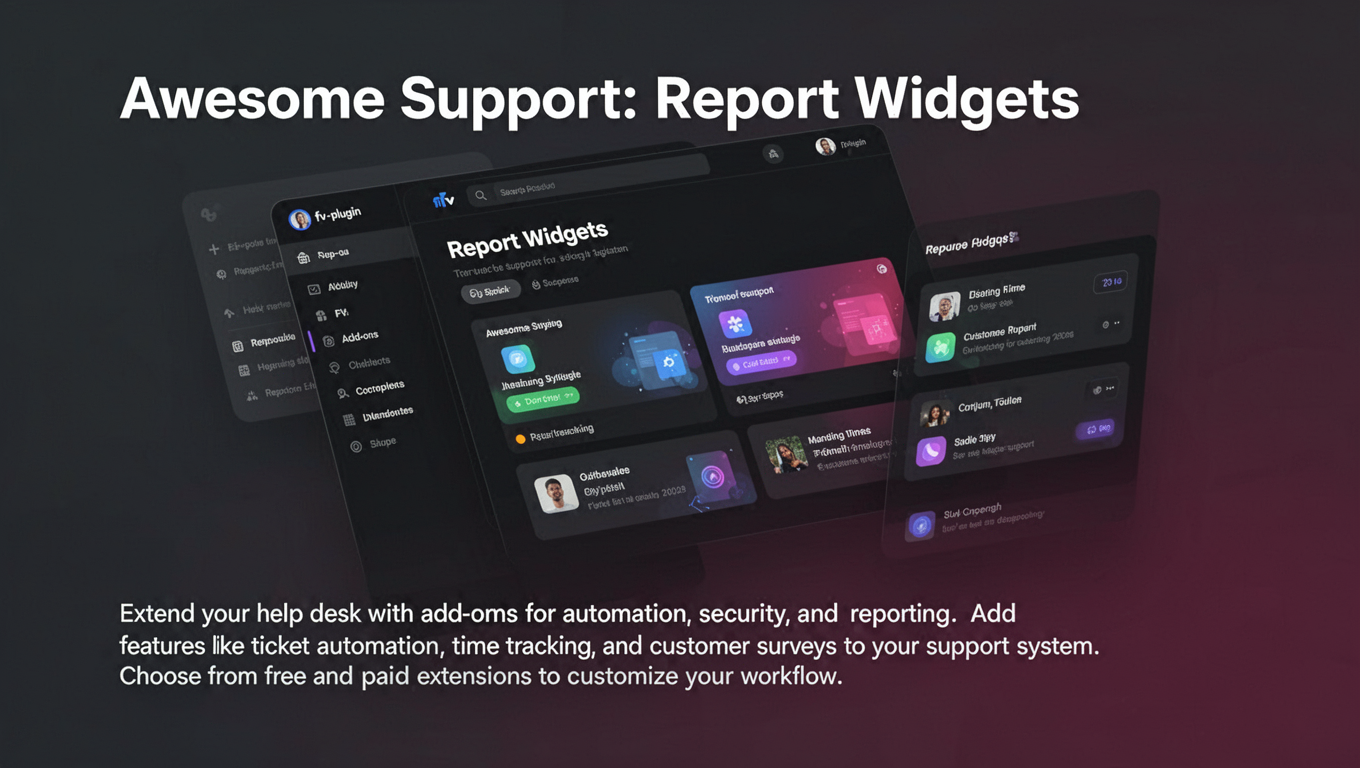 Preview of Awesome Support: Report Widgets