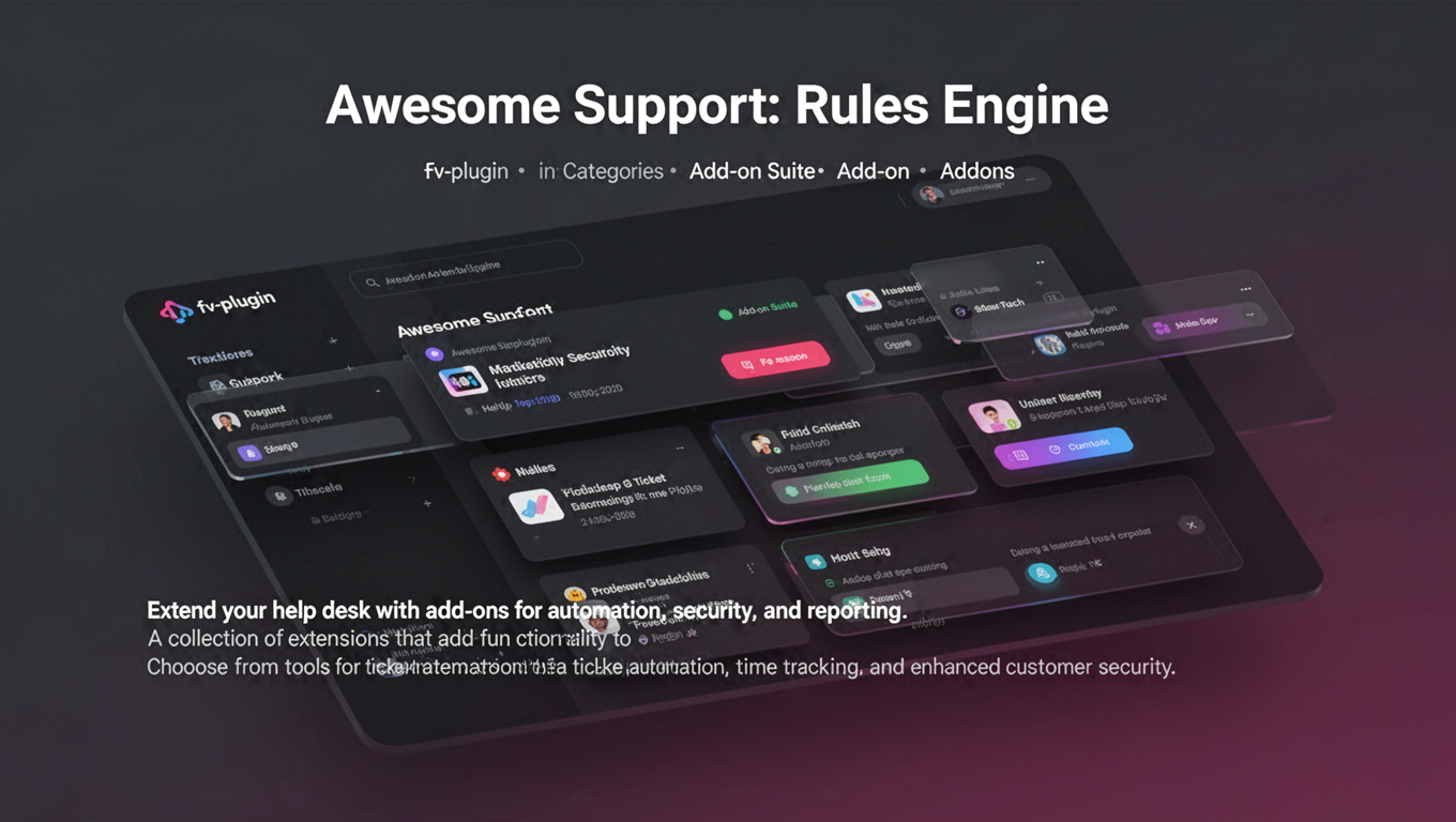 Preview of Awesome Support: Rules Engine