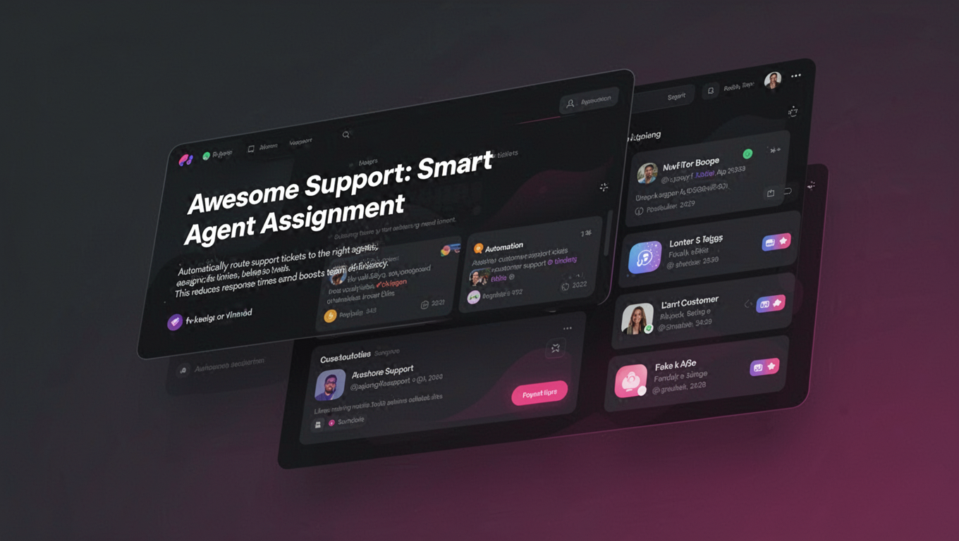Preview of Awesome Support: Smart Agent Assignment