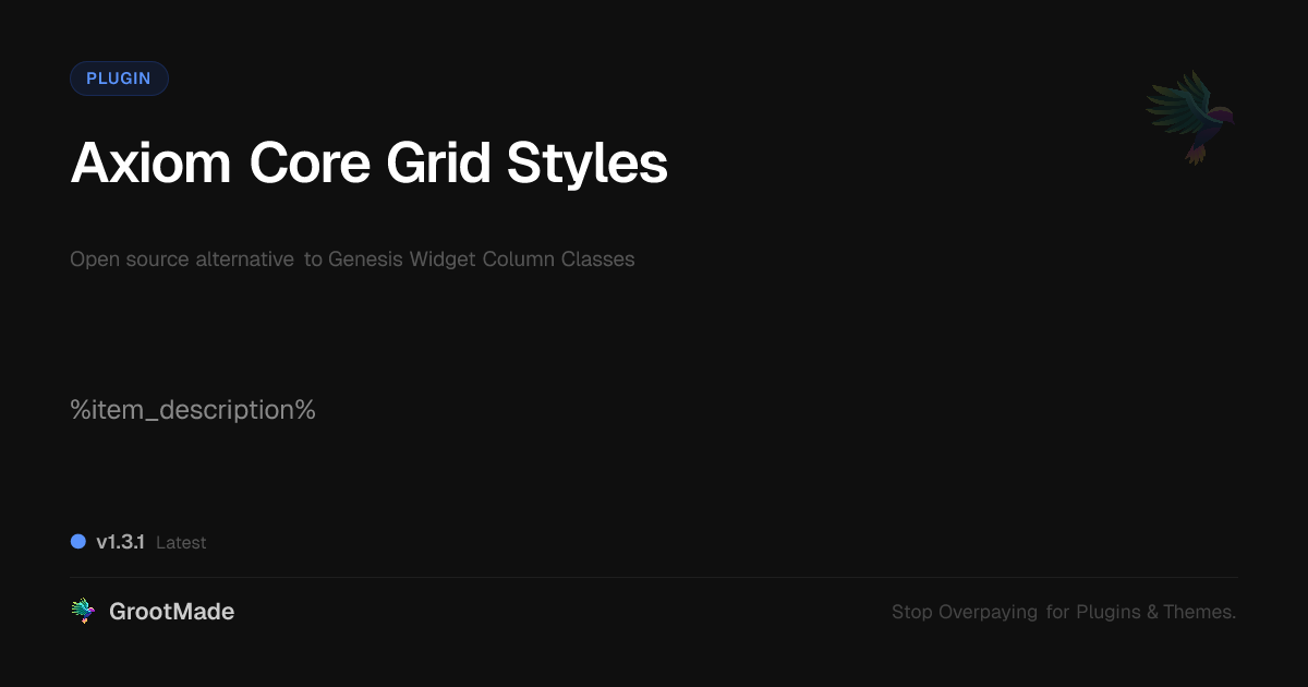 Preview of Axiom Core Grid Styles